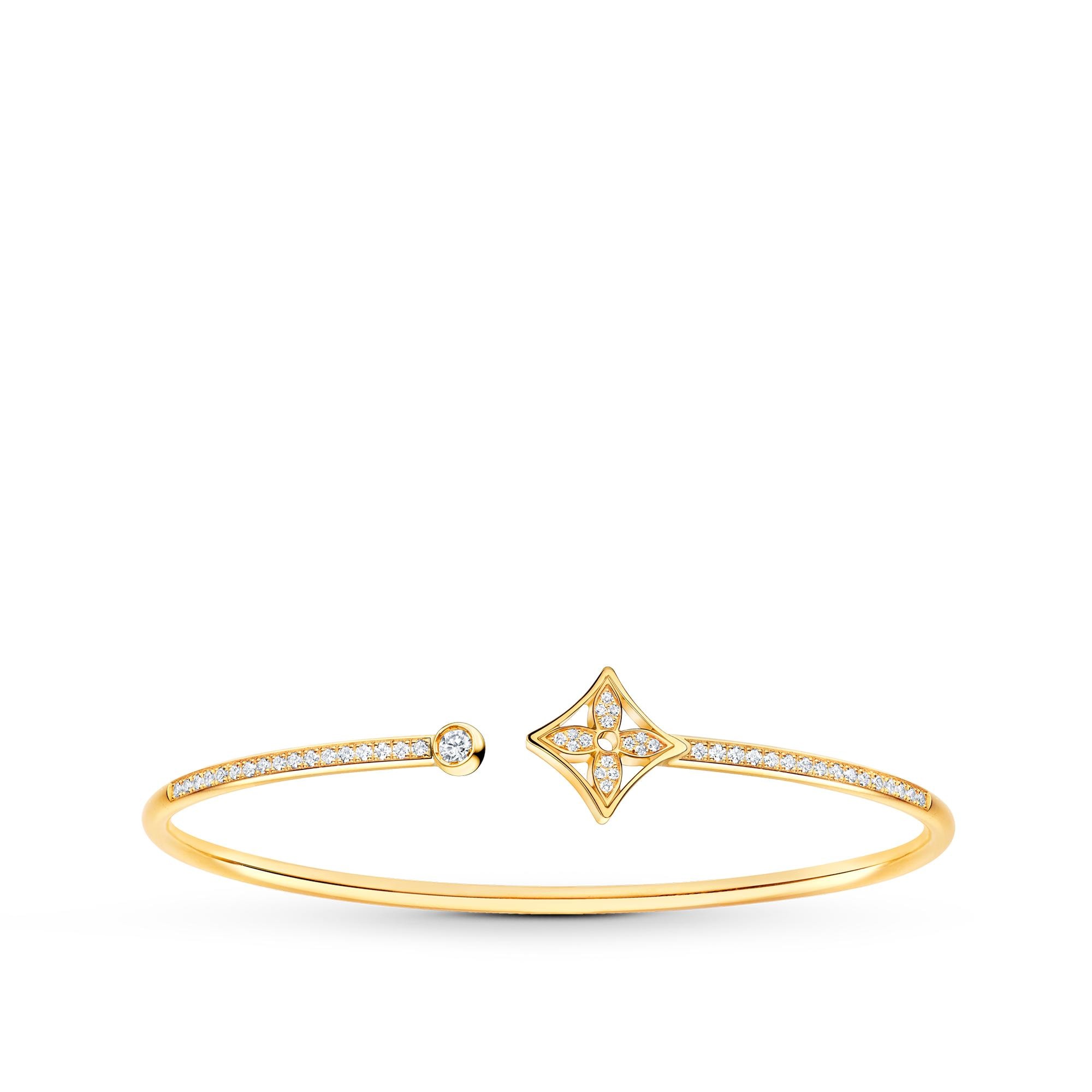 Idylle Blossom Twist Bracelet, Yellow Gold And Diamonds - Jewelry 